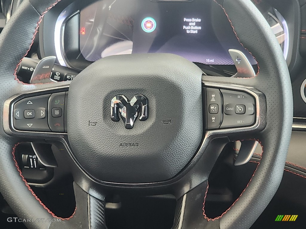 2023 Ram 1500 TRX Crew Cab 4x4 Black Steering Wheel Photo #146019881