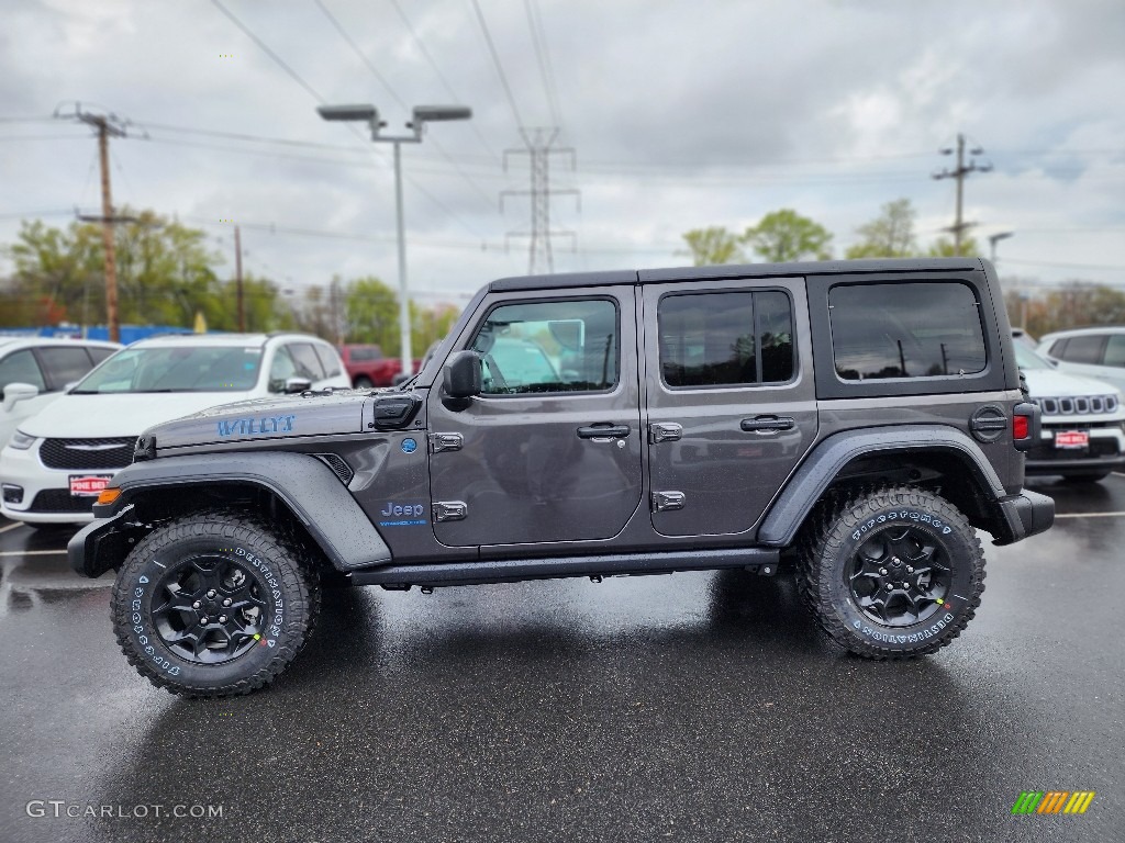 Granite Crystal Metallic 2023 Jeep Wrangler Unlimited Willys 4XE Hybrid Exterior Photo #146023508