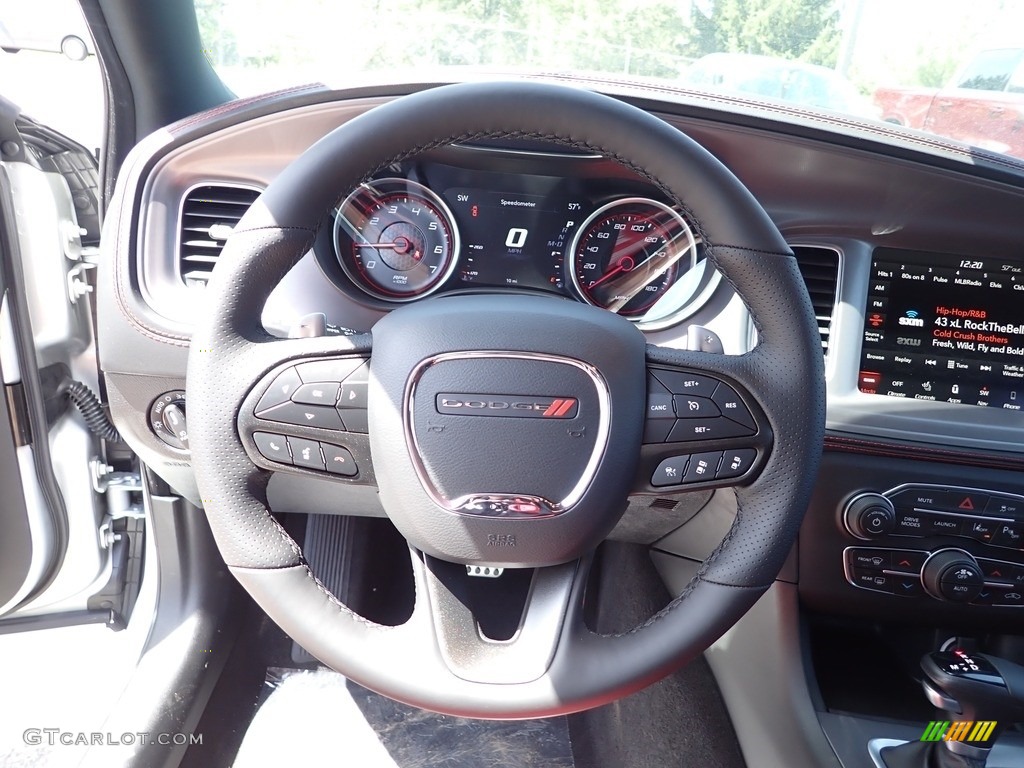 2023 Dodge Charger Scat Pack Plus Ruby Red/Black Steering Wheel Photo #146024441
