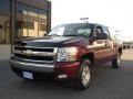 2008 Deep Ruby Metallic Chevrolet Silverado 1500 LT Extended Cab 4x4  photo #2