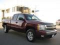 2008 Deep Ruby Metallic Chevrolet Silverado 1500 LT Extended Cab 4x4  photo #3