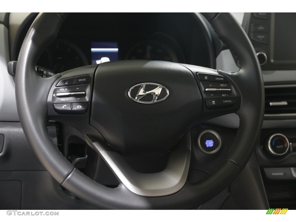 2020 Hyundai Kona Ultimate AWD Gray/Black Steering Wheel Photo #146026697