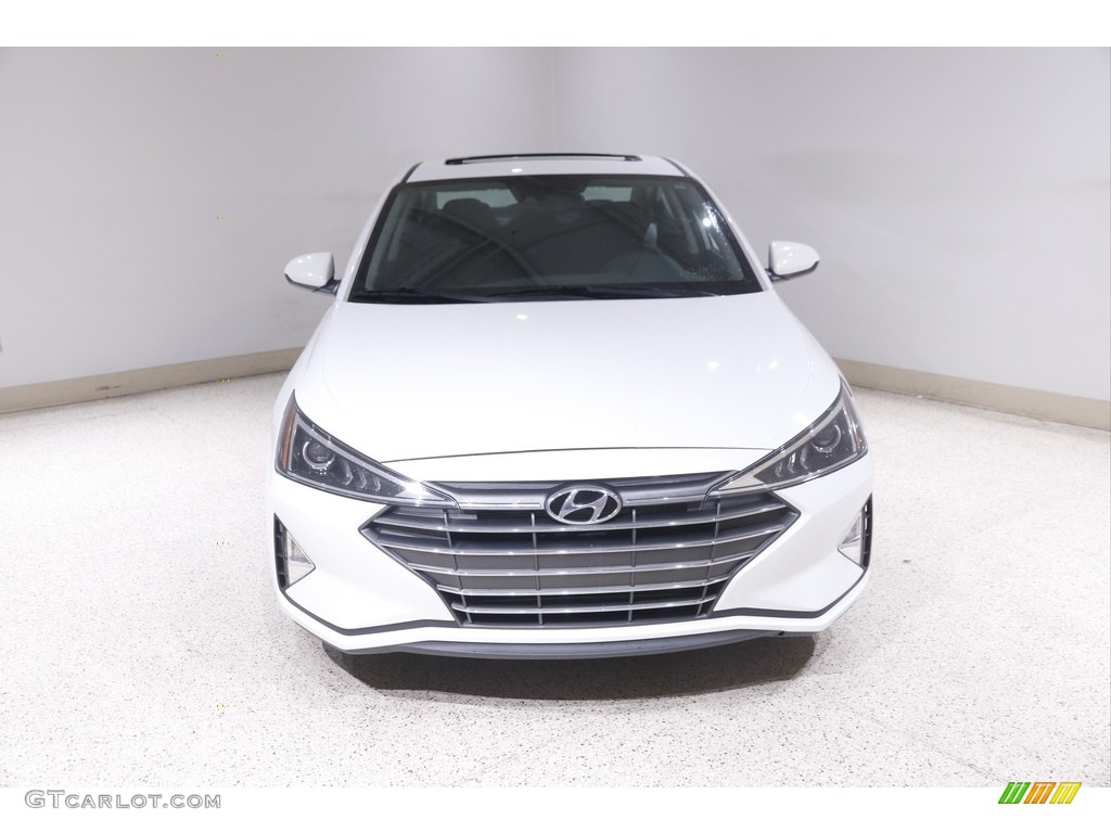 2020 Elantra Value Edition - Quartz White Pearl / Black photo #2