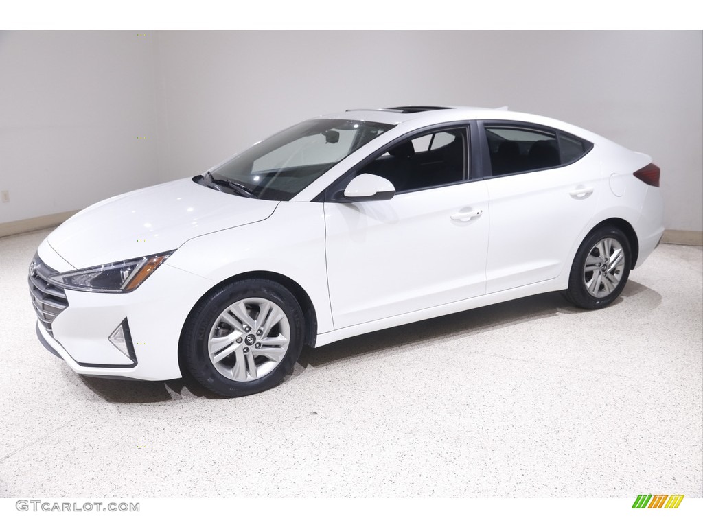 2020 Elantra Value Edition - Quartz White Pearl / Black photo #3