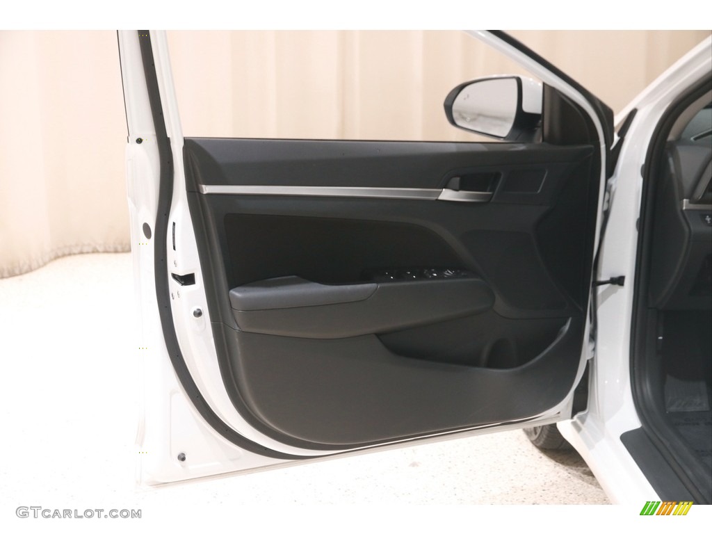 2020 Elantra Value Edition - Quartz White Pearl / Black photo #4