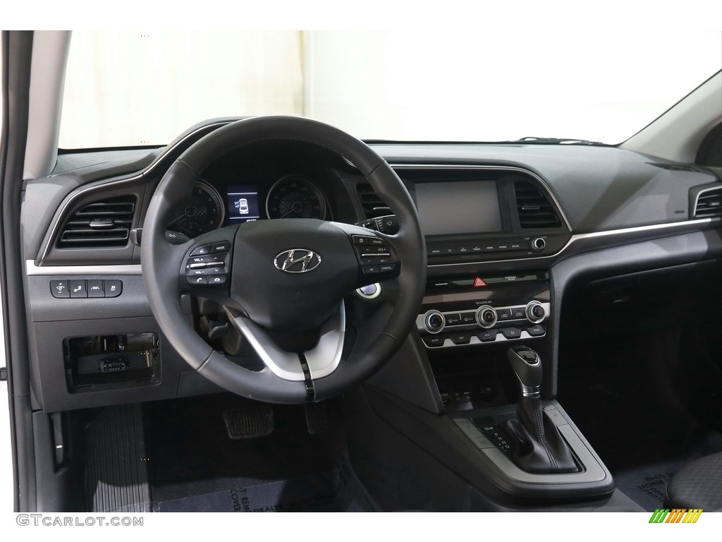 2020 Elantra Value Edition - Quartz White Pearl / Black photo #6