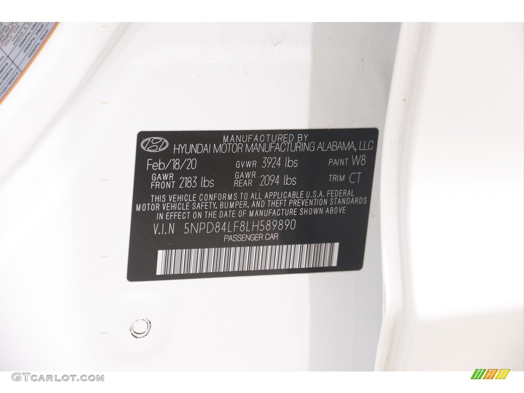 2020 Elantra Value Edition - Quartz White Pearl / Black photo #21