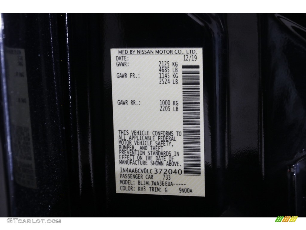 2020 Maxima SV - Super Black / Charcoal photo #23