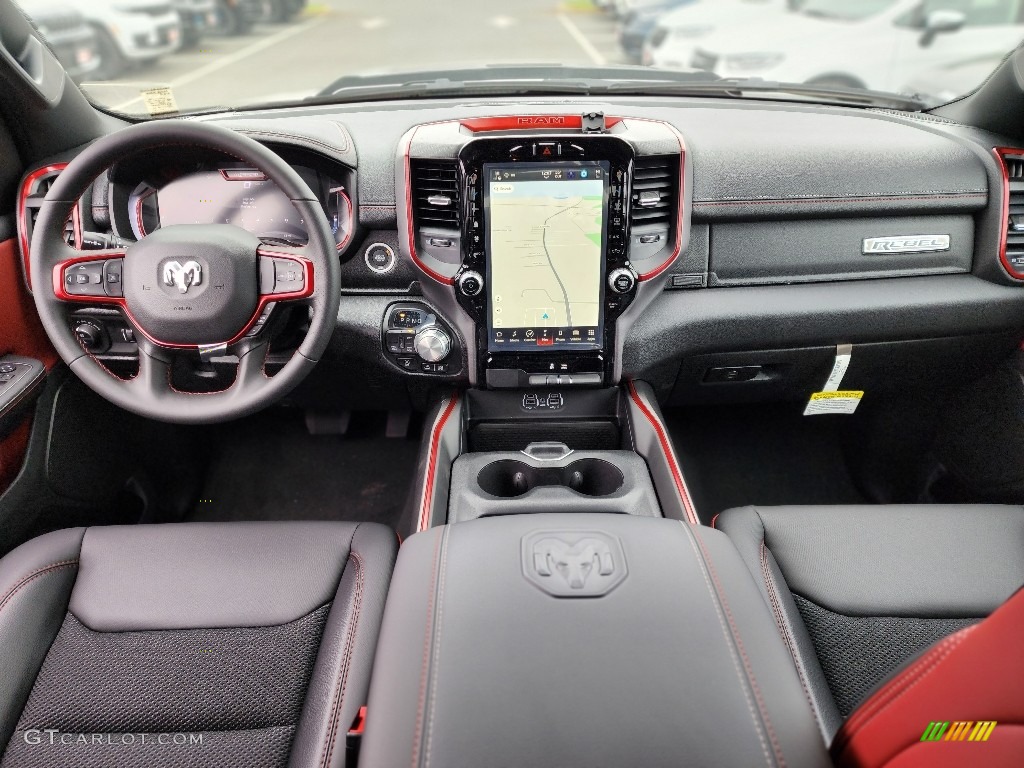 2023 Ram 1500 Rebel Crew Cab 4x4 Red/Black Dashboard Photo #146029094