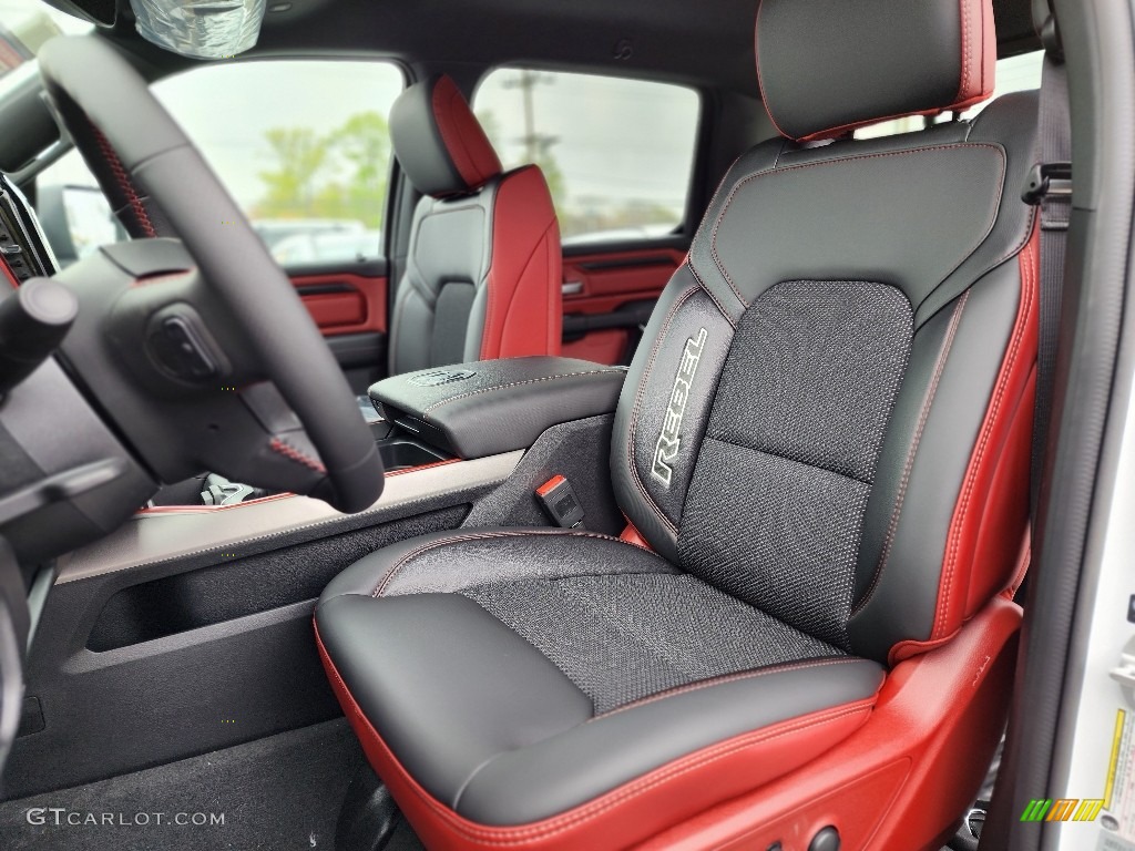 Red/Black Interior 2023 Ram 1500 Rebel Crew Cab 4x4 Photo #146029163