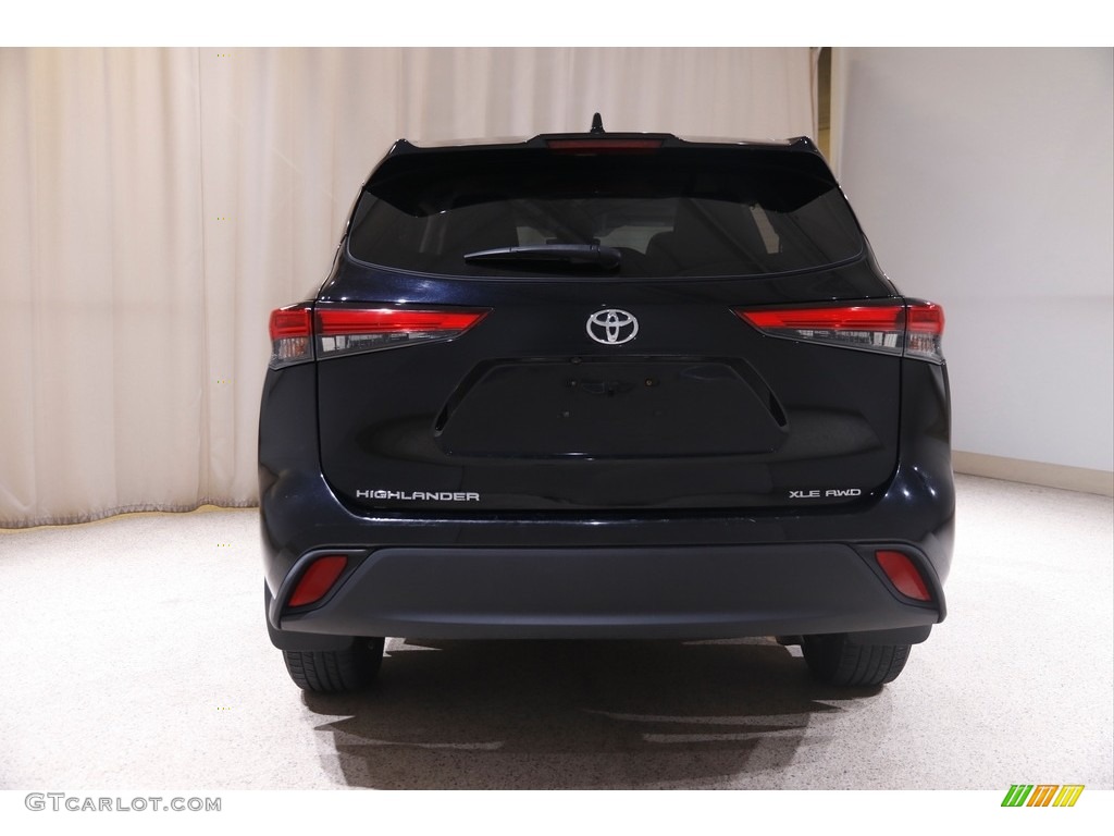 2021 Highlander XLE AWD - Midnight Black Metallic / Black photo #19