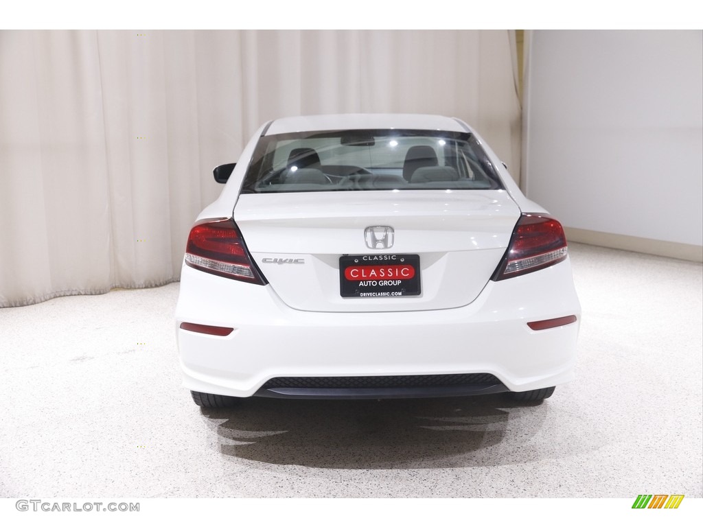 2015 Civic LX Coupe - Taffeta White / Gray photo #18