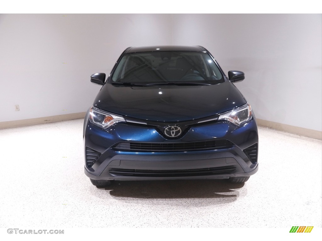 2018 RAV4 LE AWD - Galactic Aqua Mica / Black photo #2
