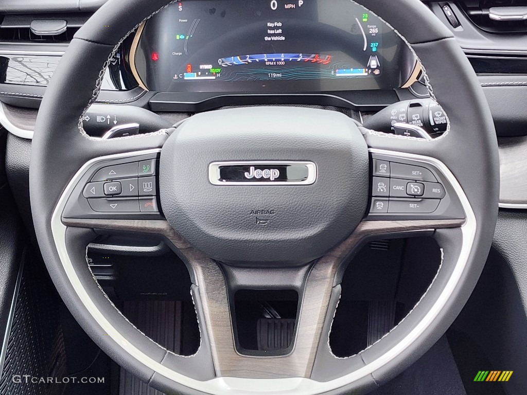 2023 Jeep Grand Cherokee 4XE Global Black Steering Wheel Photo #146030060