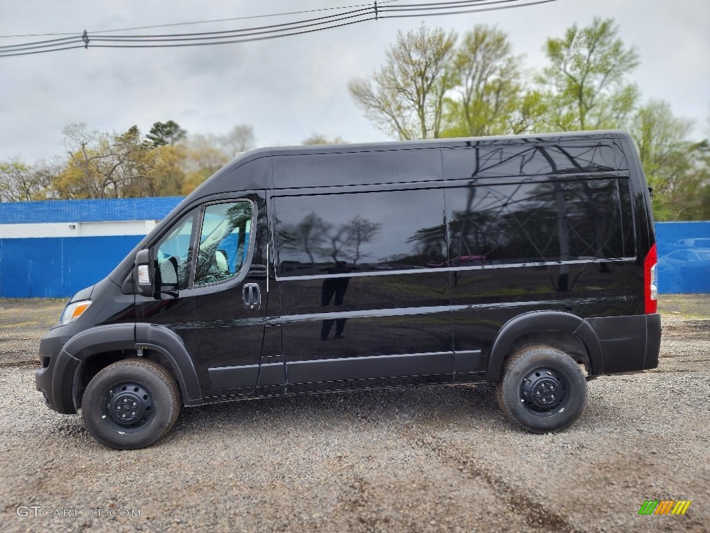 Black 2023 Ram ProMaster 1500 High Roof Cargo Van Exterior Photo #146030339