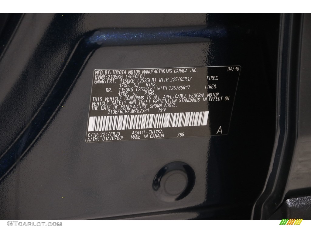 2018 RAV4 LE AWD - Galactic Aqua Mica / Black photo #21