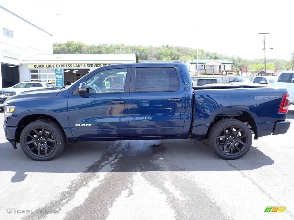 Patriot Blue Pearl 2023 Ram 1500 Laramie Night Edition Crew Cab 4x4 Exterior Photo #146031089