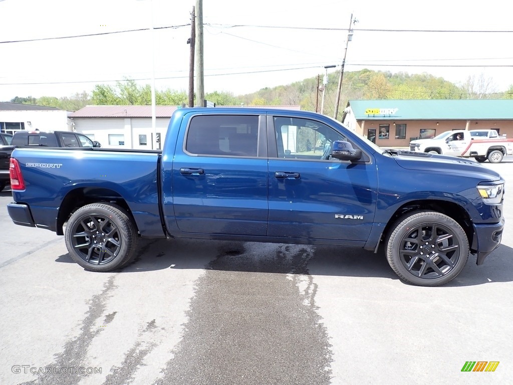 Patriot Blue Pearl 2023 Ram 1500 Laramie Night Edition Crew Cab 4x4 Exterior Photo #146031179