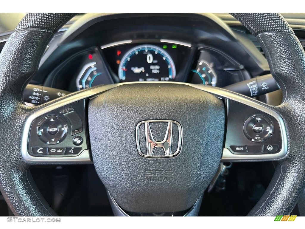 2020 Honda Civic LX Sedan Black Steering Wheel Photo #146031809