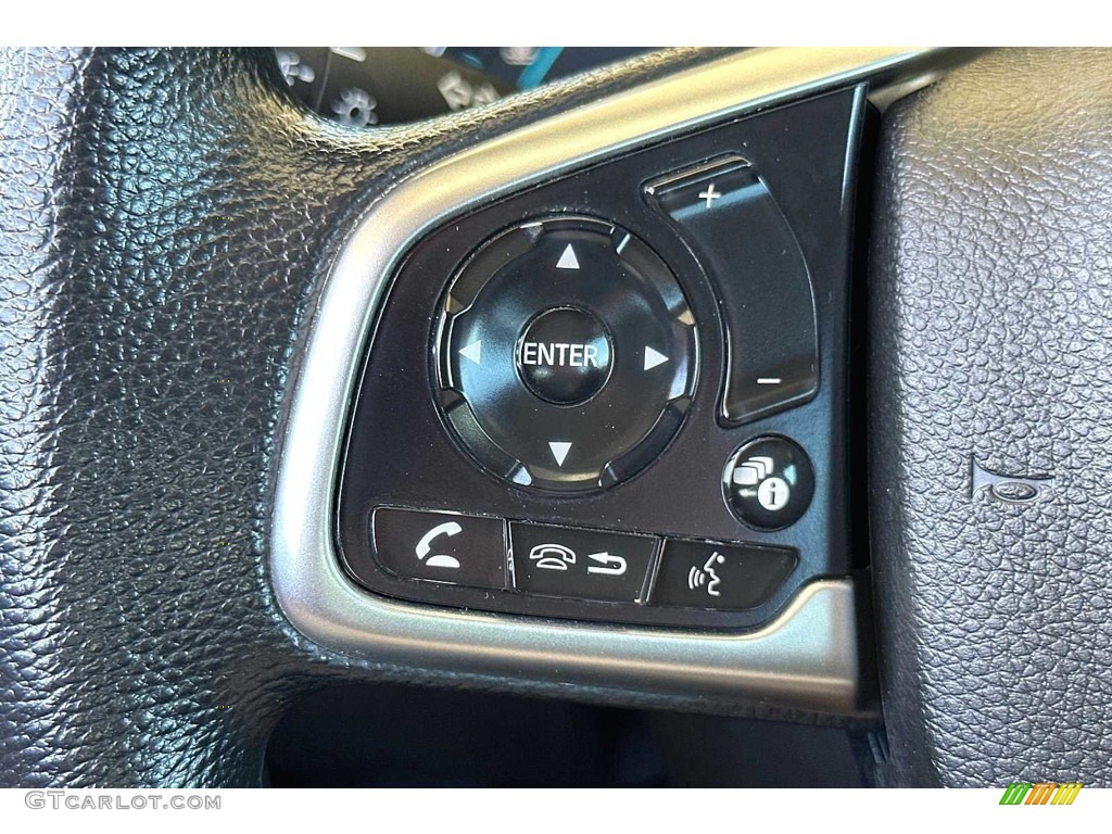 2020 Honda Civic LX Sedan Black Steering Wheel Photo #146031821