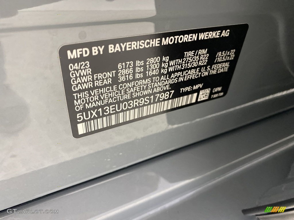 2024 BMW X5 sDrive40i Color Code Photos
