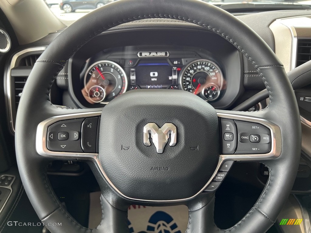 2023 Ram 2500 Laramie Mega Cab 4x4 Black Steering Wheel Photo #146034646