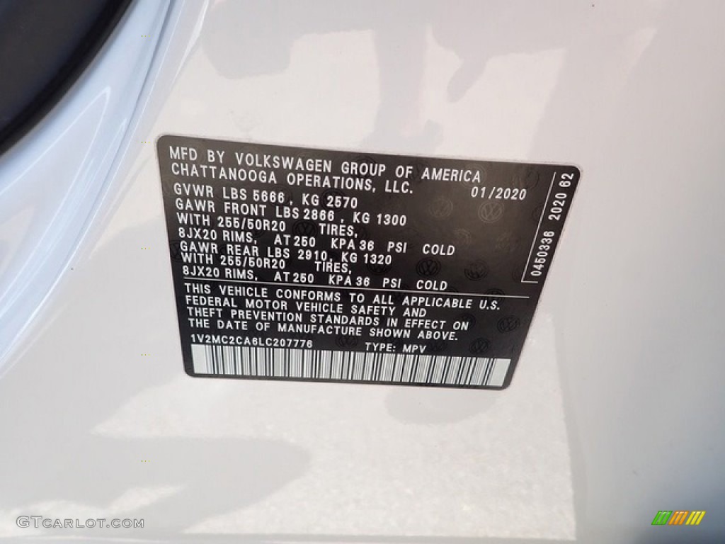 2020 Atlas Cross Sport SEL 4Motion - Pure White / Beige photo #20