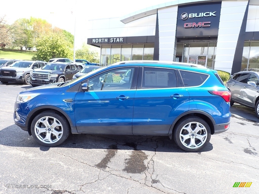 2019 Escape Titanium 4WD - Lightning Blue / Chromite Gray/Charcoal Black photo #2