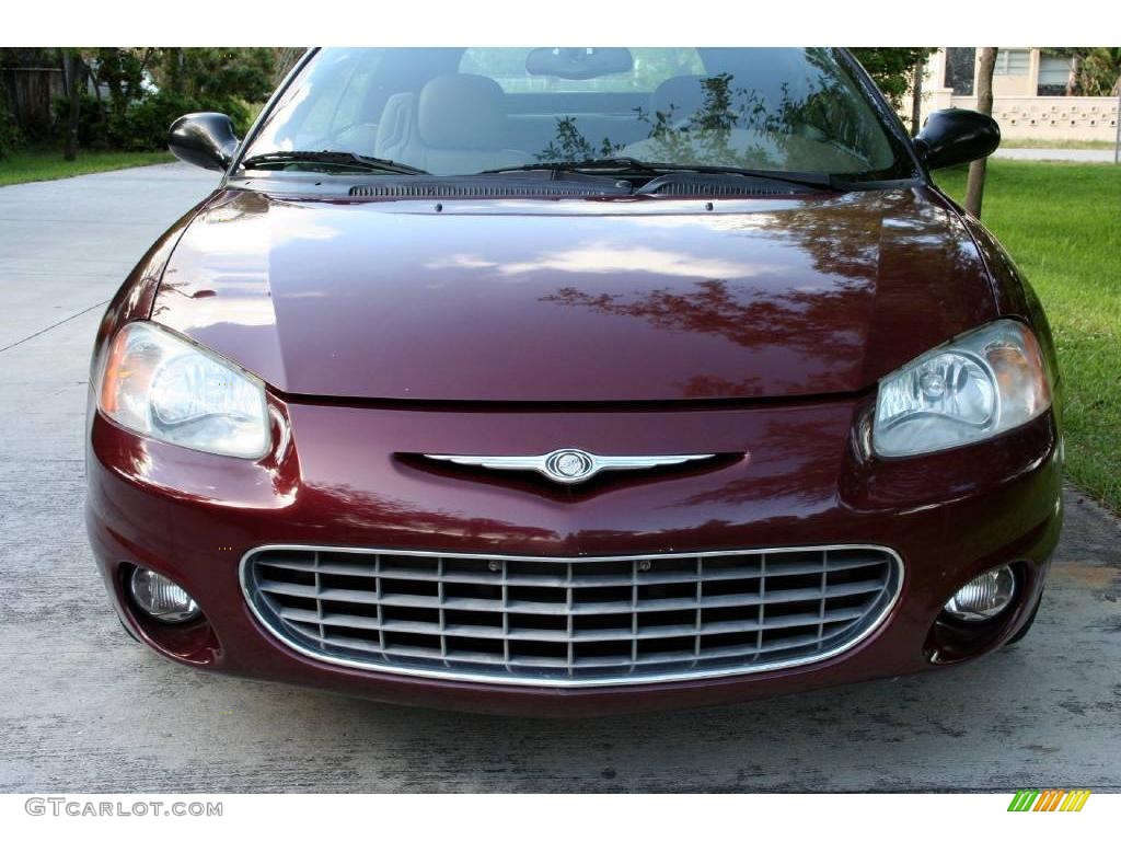 2001 Sebring LXi Convertible - Dark Garnet Red Pearlcoat / Taupe photo #13