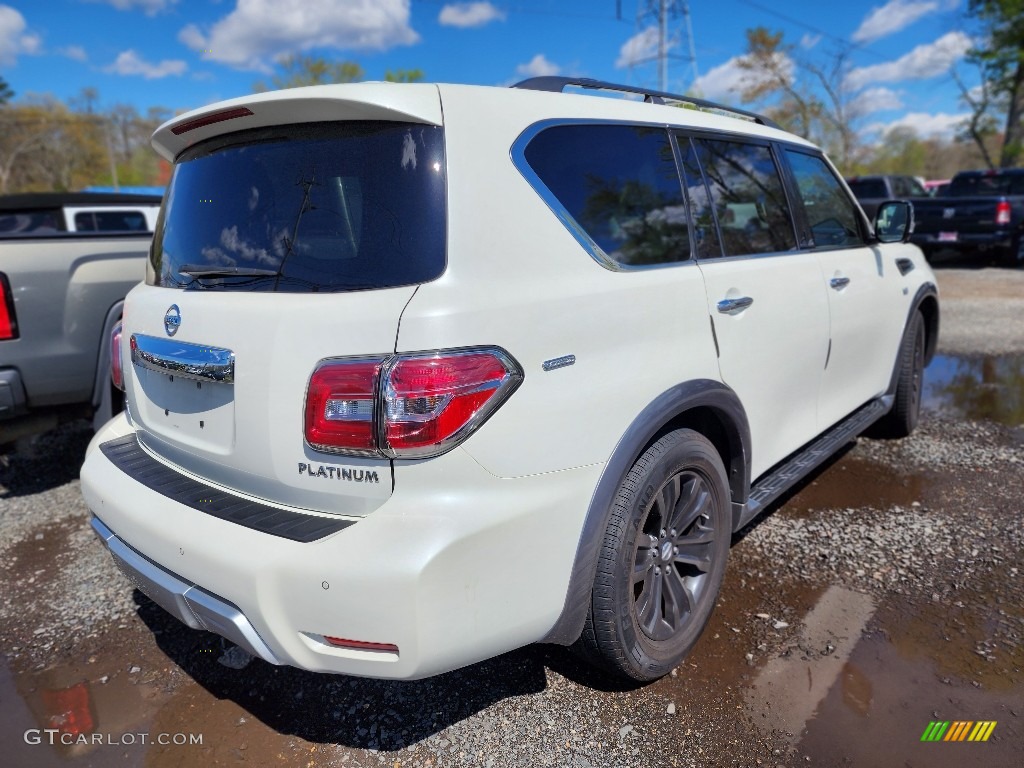 2017 Armada Platinum 4x4 - Pearl White / Tan photo #3