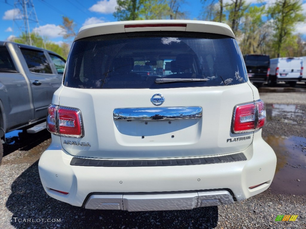 2017 Armada Platinum 4x4 - Pearl White / Tan photo #4