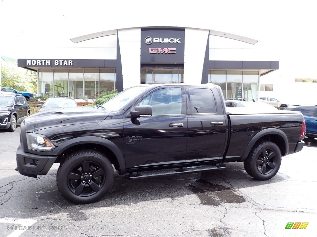 2020 1500 Classic Warlock Quad Cab 4x4 - Diamond Black Crystal Pearl / Black/Diesel Gray photo #1