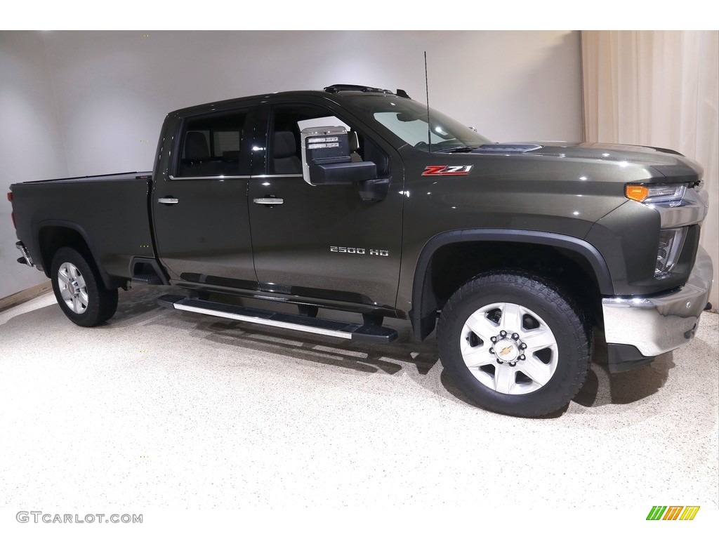 2022 Silverado 2500HD LTZ Crew Cab 4x4 - Greenstone Metallic / Gideon/Very Dark Atmosphere photo #1