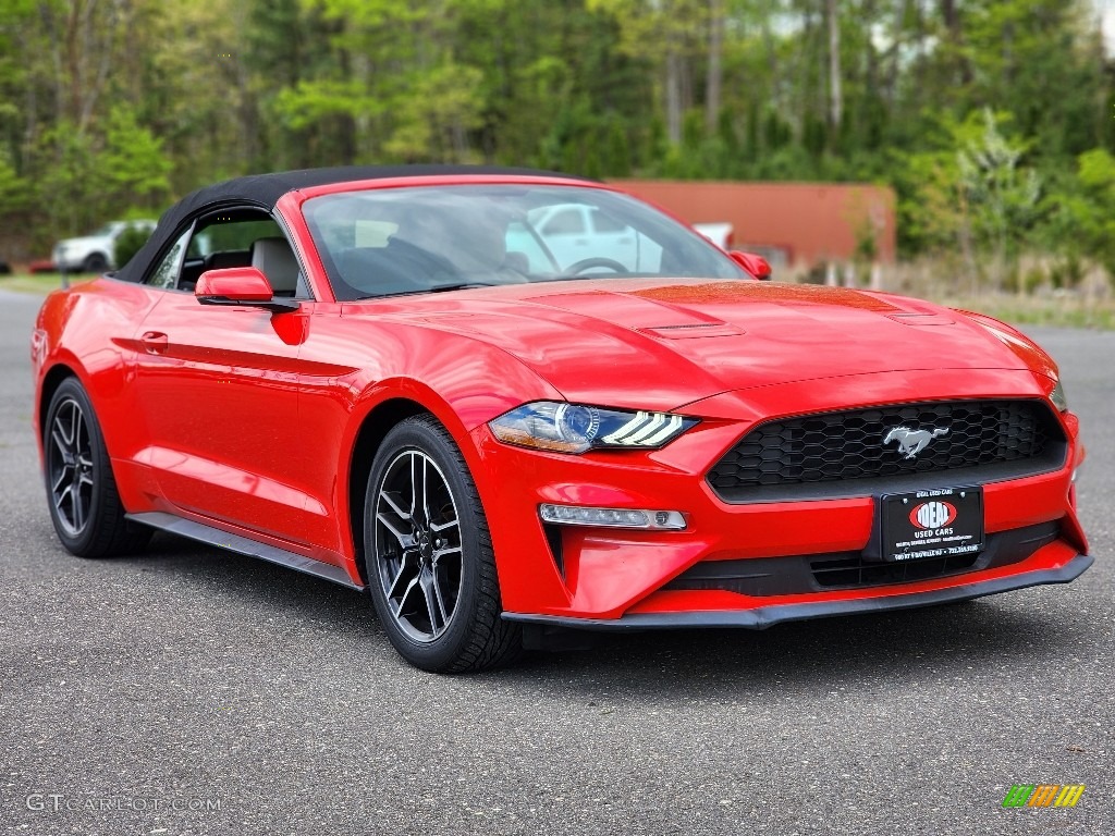 2018 Mustang EcoBoost Convertible - Race Red / Ceramic photo #5