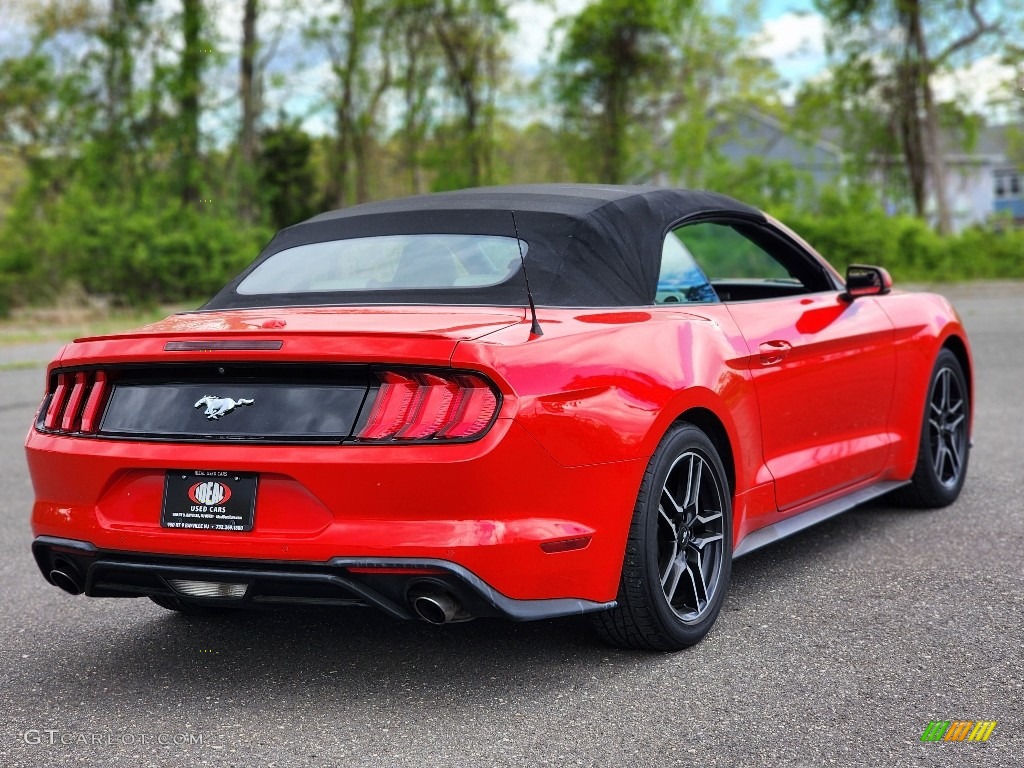 2018 Mustang EcoBoost Convertible - Race Red / Ceramic photo #11