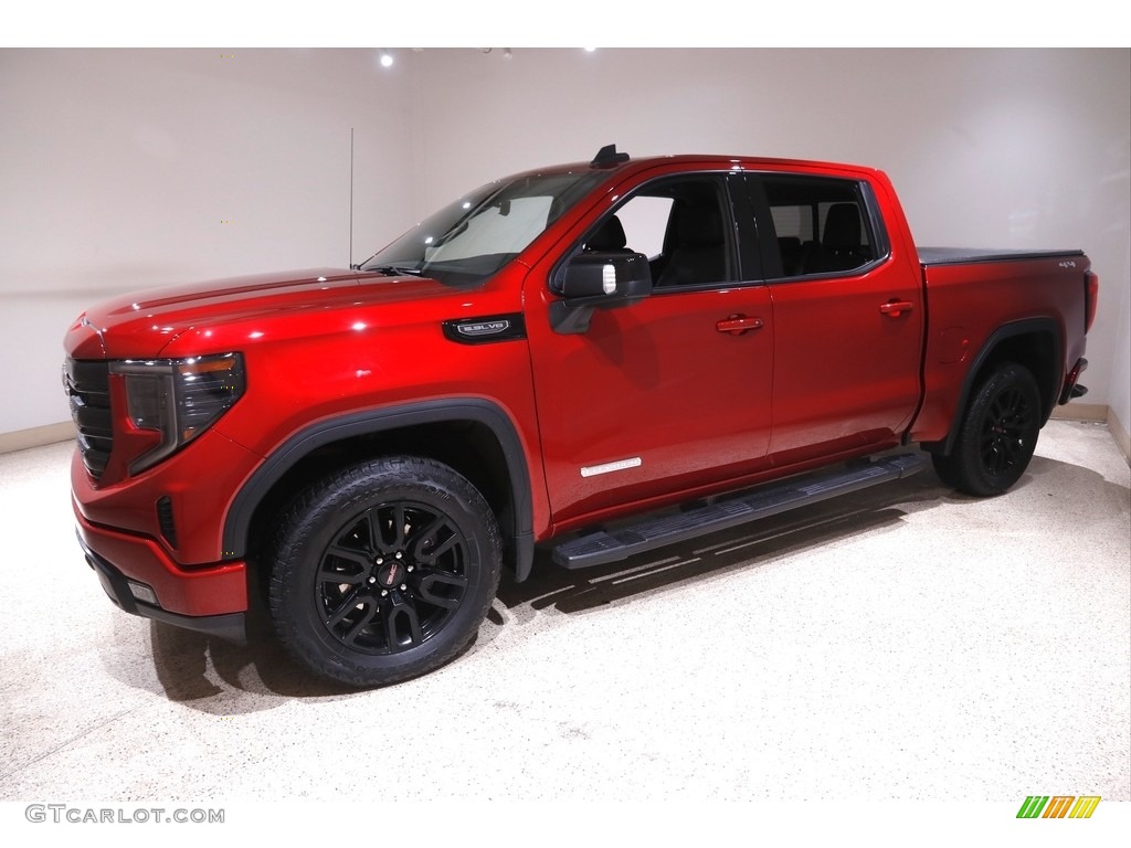 2022 Sierra 1500 Elevation Crew Cab 4WD - Cayenne Red Tintcoat / Jet Black photo #3