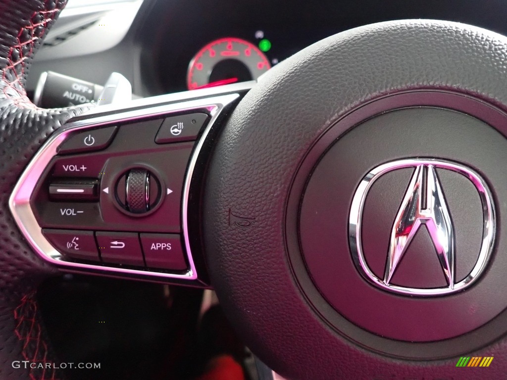 2022 Acura RDX A-Spec Advantage AWD Ebony Steering Wheel Photo #146040809