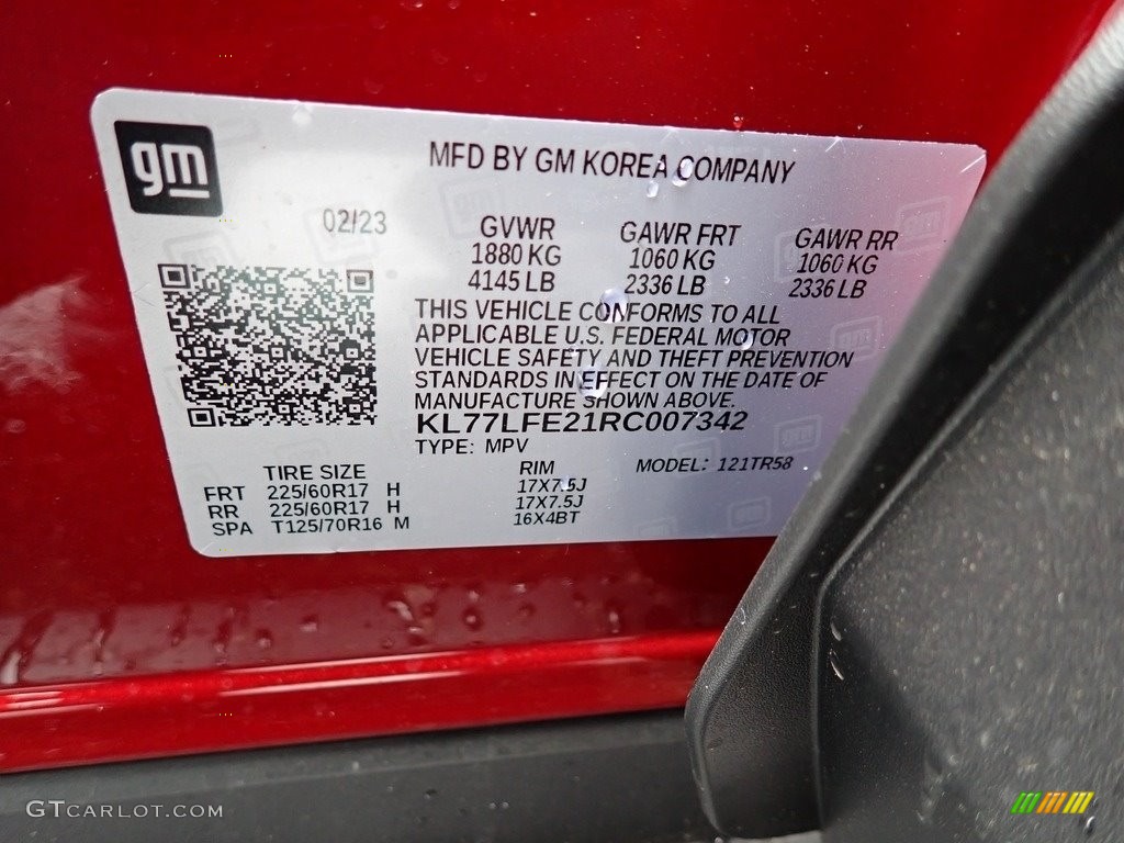 2024 Trax LS - Crimson Metallic / Jet Black/Gray photo #15