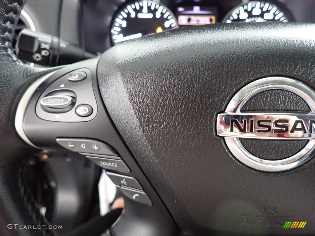 2018 Nissan Pathfinder SL Charcoal Steering Wheel Photo #146042954