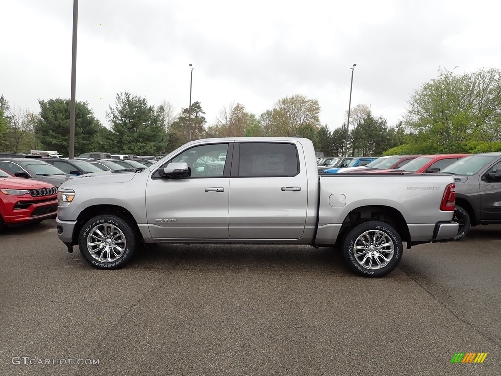 Billet Silver Metallic 2023 Ram 1500 Laramie Crew Cab 4x4 Exterior Photo #146043007