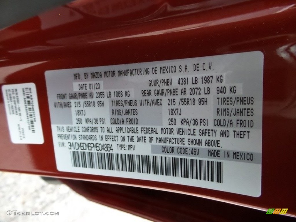2023 CX-30 Color Code 46V for Soul Red Crystal Metallic Photo #146043059
