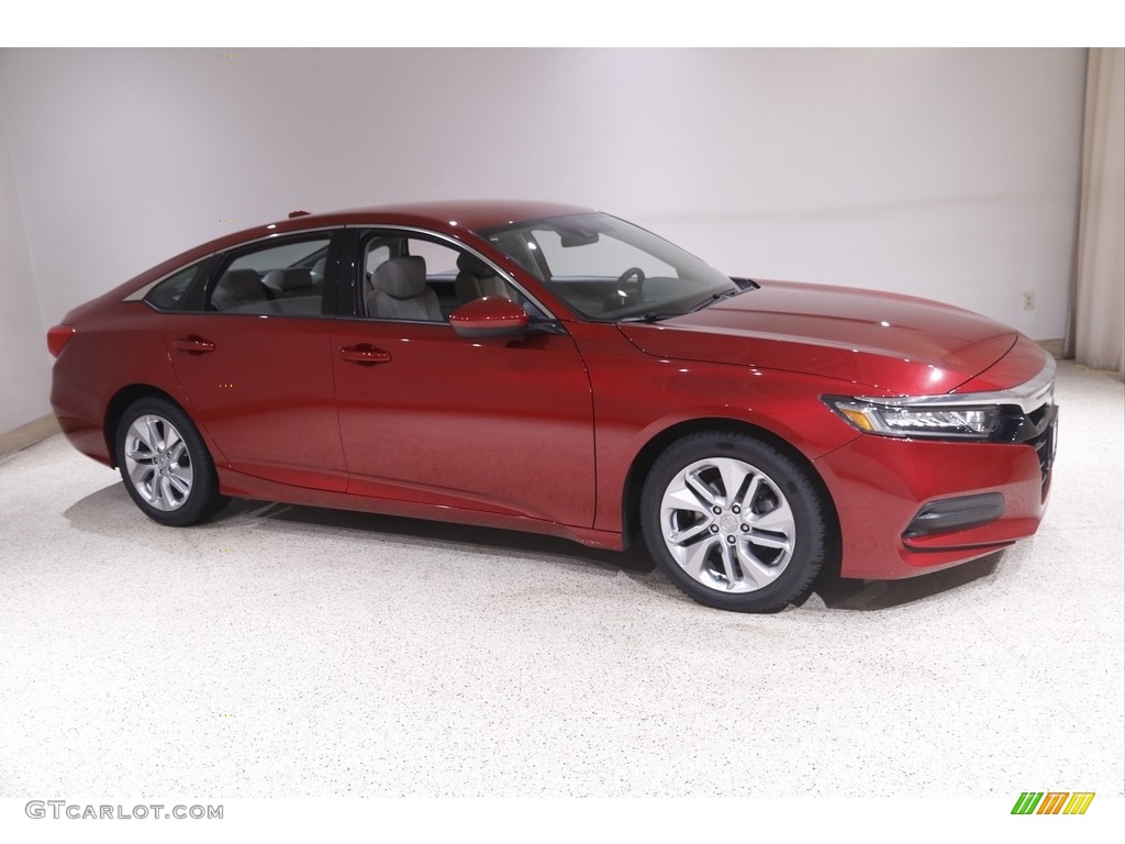 2018 Accord LX Sedan - Radiant Red Metallic / Gray photo #1
