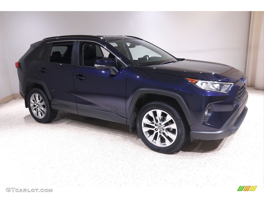 2021 RAV4 XLE Premium AWD - Blueprint / Black photo #1
