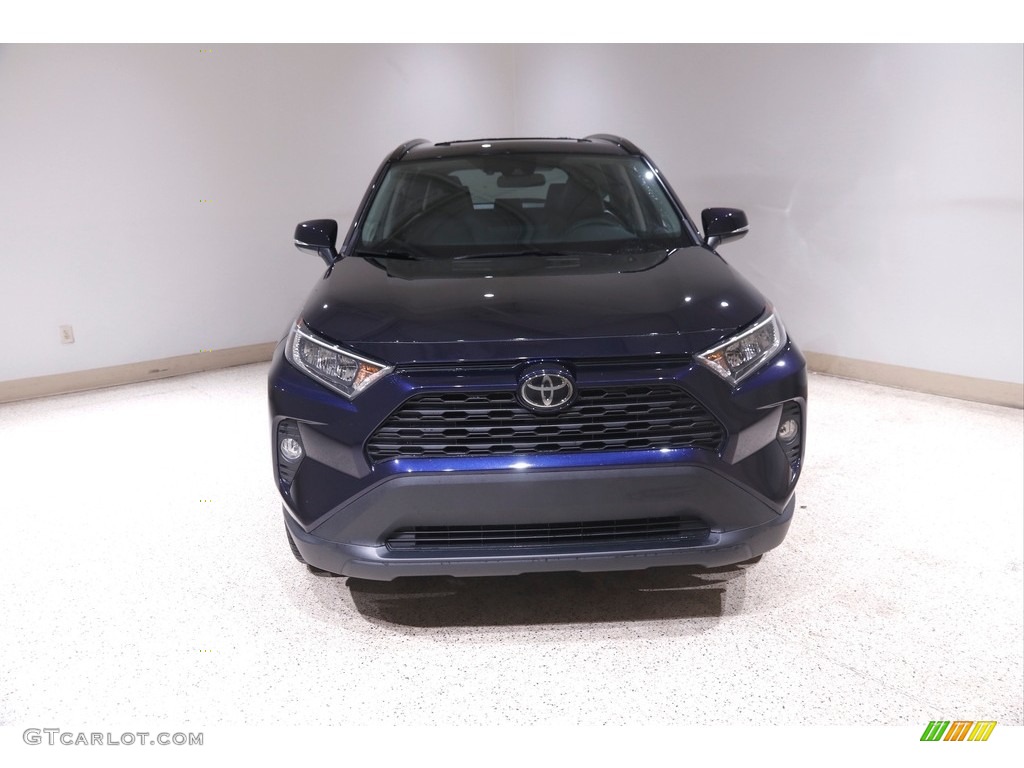 2021 RAV4 XLE Premium AWD - Blueprint / Black photo #2