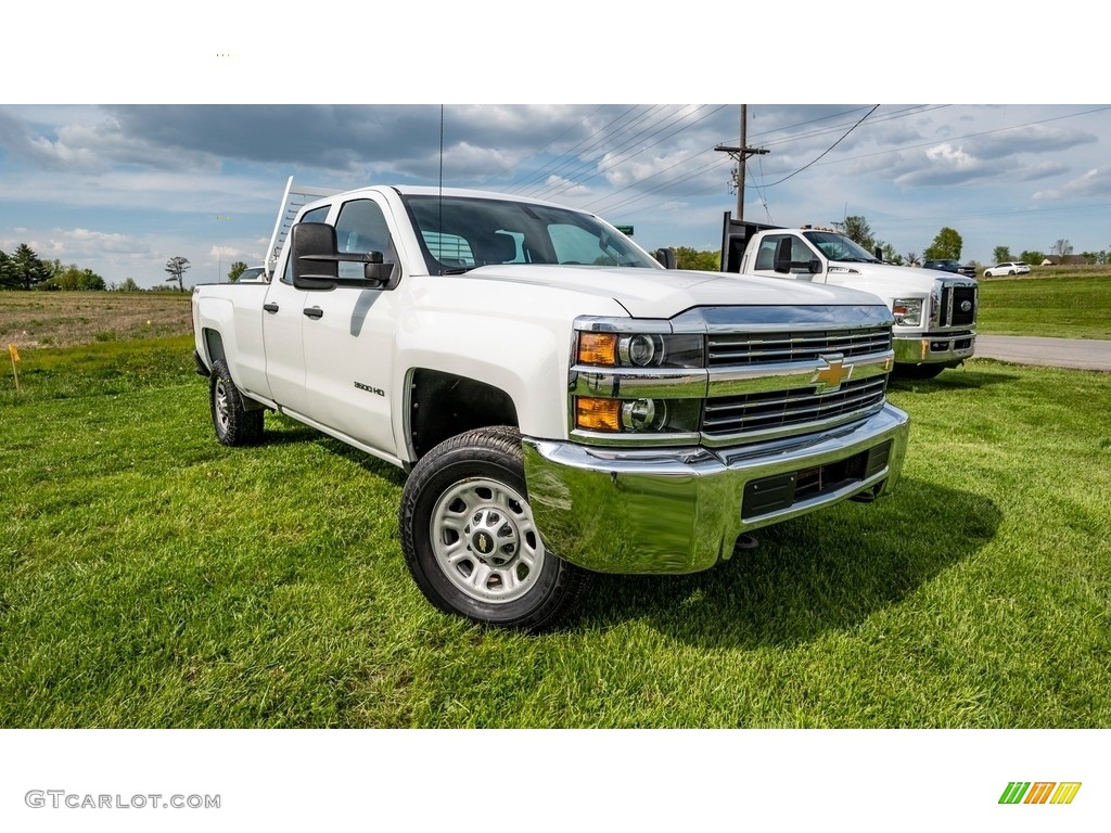 2018 Silverado 3500HD Work Truck Double Cab 4x4 - Summit White / Dark Ash/Jet Black photo #1