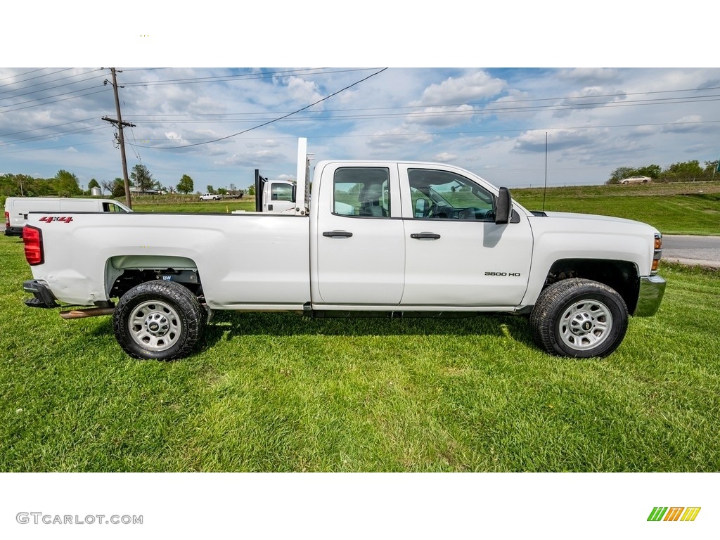 2018 Silverado 3500HD Work Truck Double Cab 4x4 - Summit White / Dark Ash/Jet Black photo #3