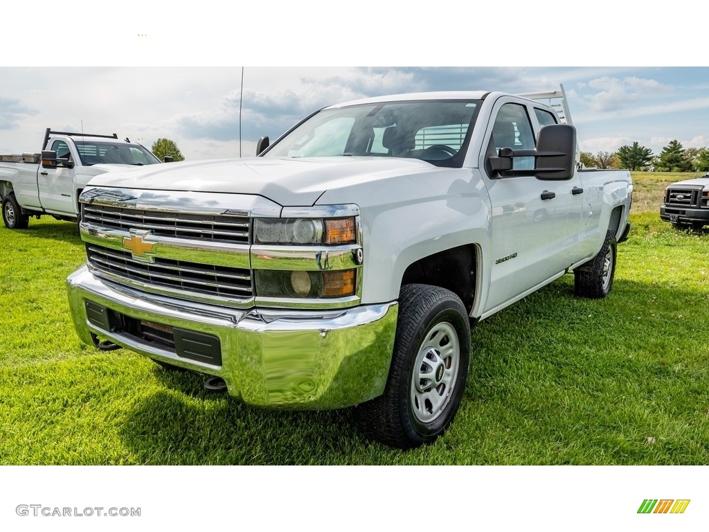 2018 Silverado 3500HD Work Truck Double Cab 4x4 - Summit White / Dark Ash/Jet Black photo #8