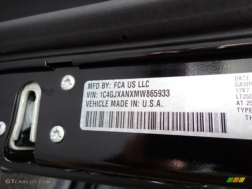 2021 Wrangler Willys 4x4 - Black / Black photo #14