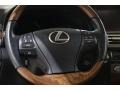 Black and Saddle Tan/Matte Dark Brown Ash Burl Steering Wheel Photo for 2013 Lexus LS #146047386