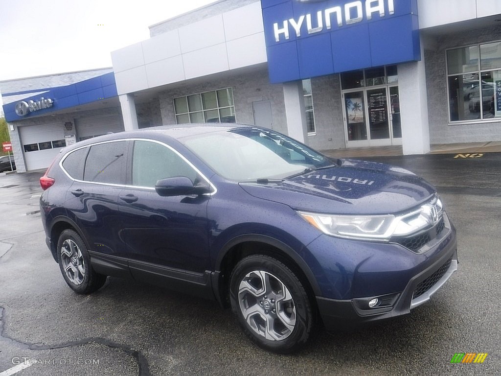 2017 CR-V EX AWD - Obsidian Blue Pearl / Gray photo #1